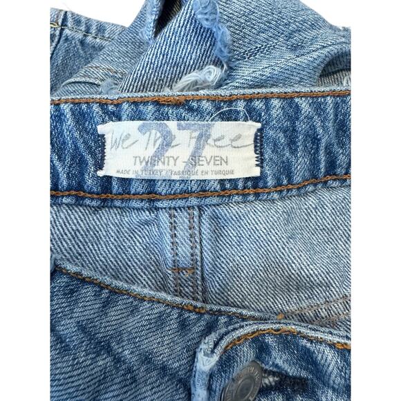 WE THE FREE JEANS Straight Leg, Distressed, Embroidered Sz 27 - Picture 7 of 10